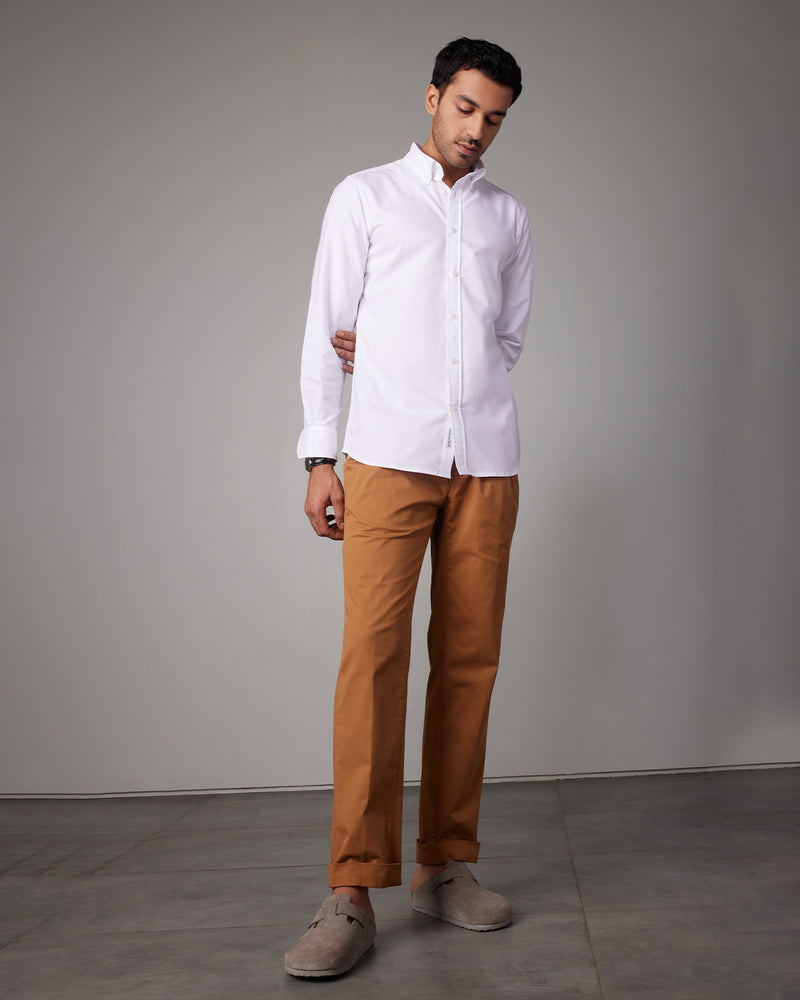 Washed Oxford Shirt - White