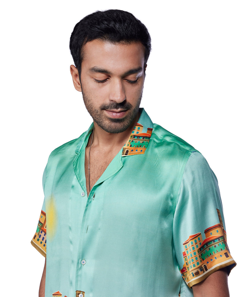 100% Silk Shirt - Aruba