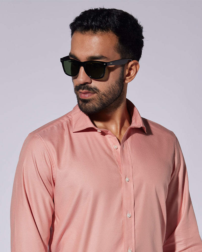 Cotton Twill Shirt - Peach