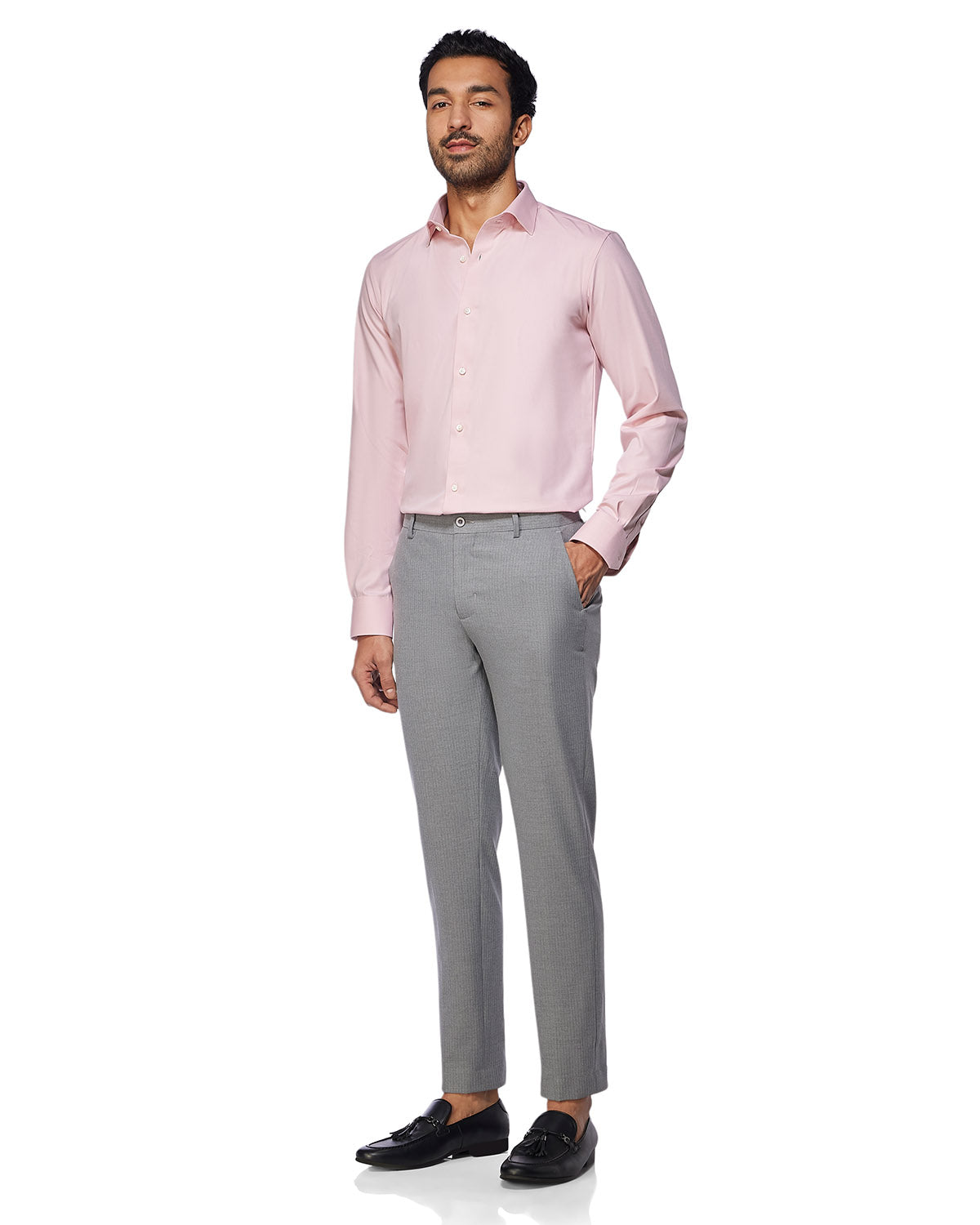 4-Way Stretch Twill Shirt - Pink