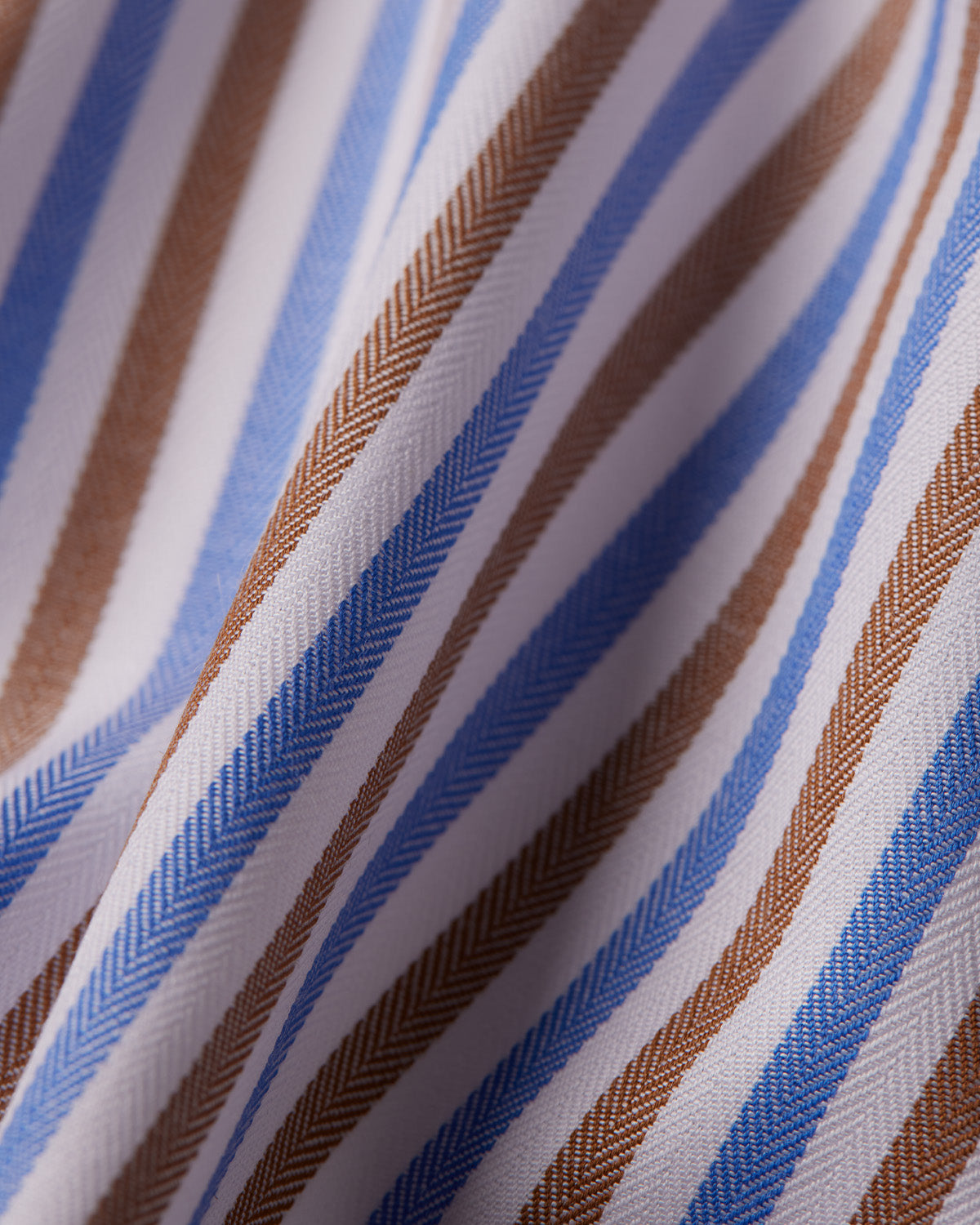 Montrose Herringbone Striped Shirt - Blue & Brown