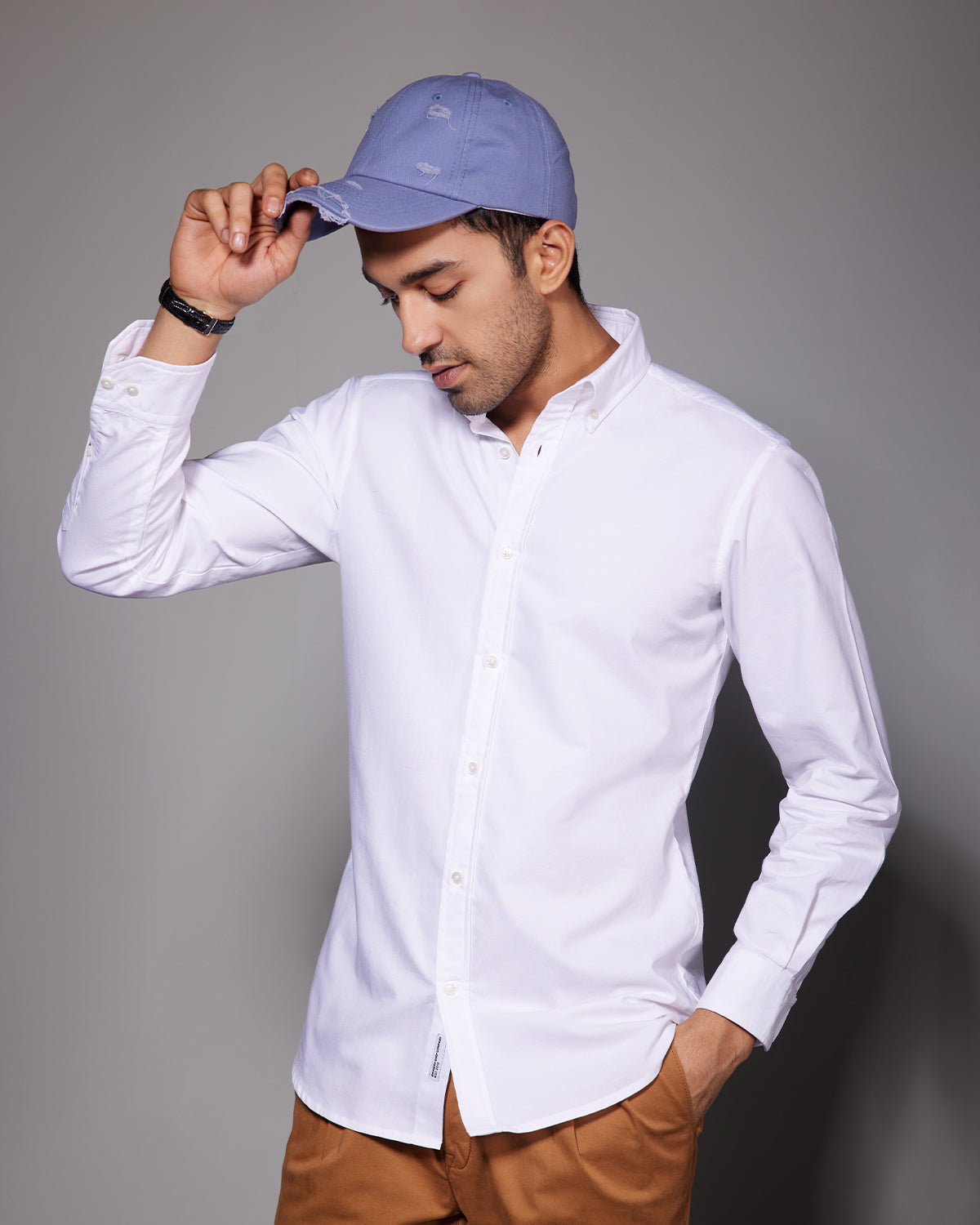 Washed Oxford Shirt - White