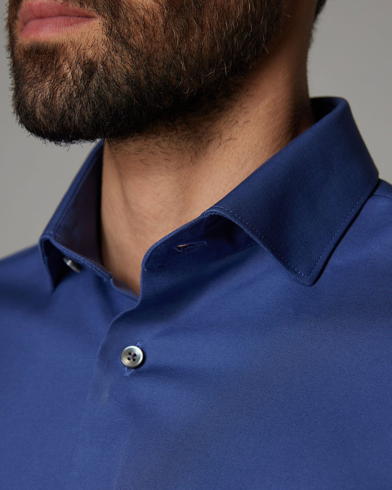 Cotton Twill Shirt - Mid Blue