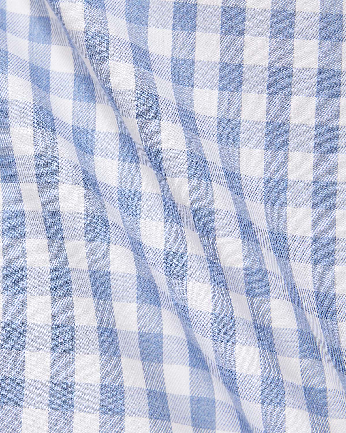 Japanese Twill Checked Shirt - Blue & White