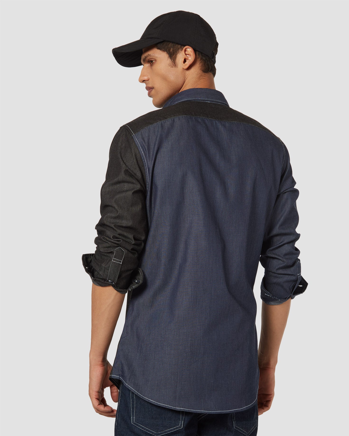 Denim Shirt - Black & Dark Blue