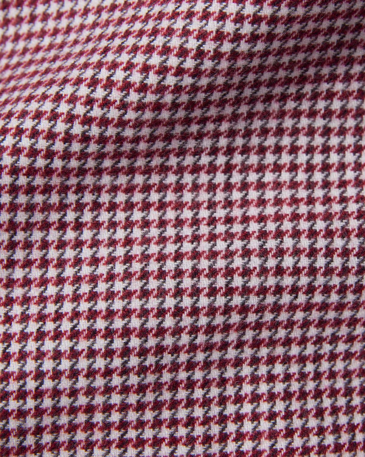 Japanese Brushed Houndstooth Shirt - Red