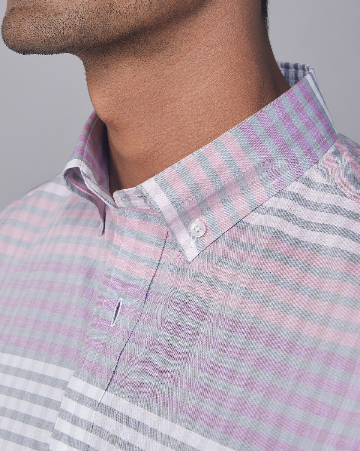 Madras Checked Shirt - Pink & Grey