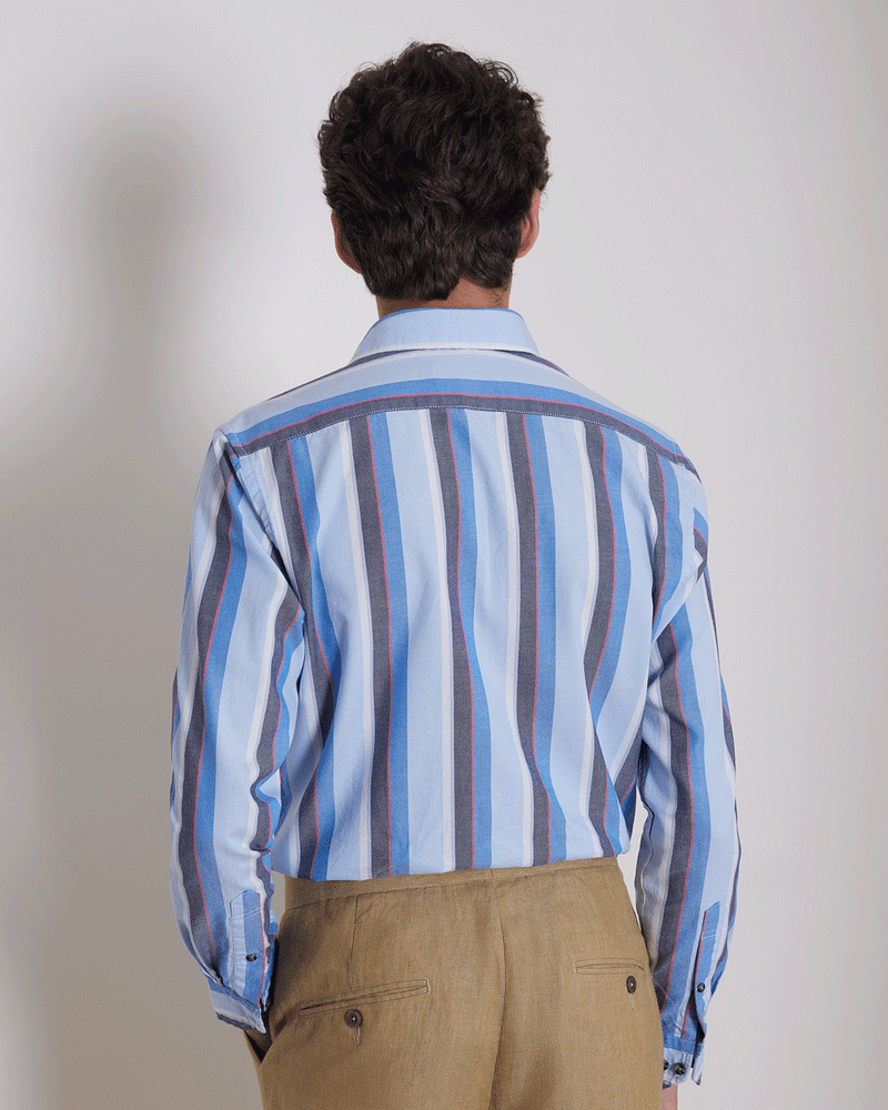 Blue Oxford Striped Shirt