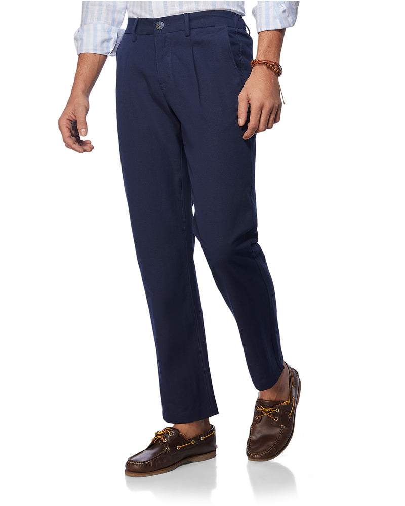 Summerscape Cotton Linen Pants - Navy