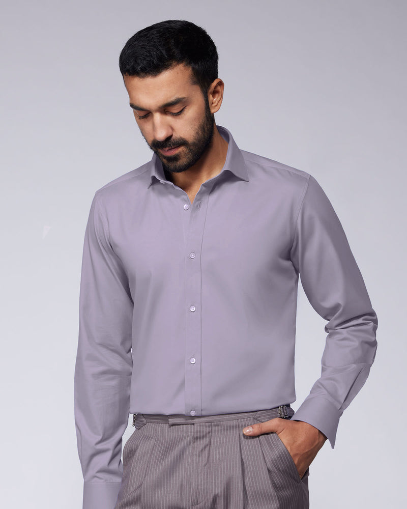 Cotton Twill Shirt - Light Purple