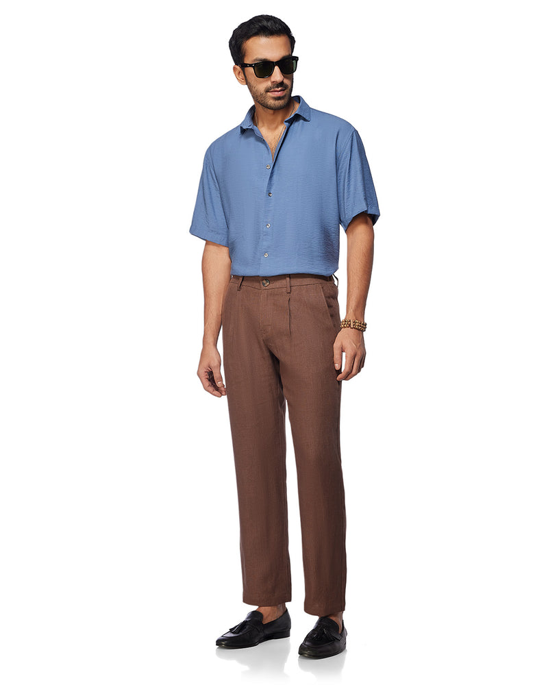 Summerscape Cotton Linen Pants - Brown