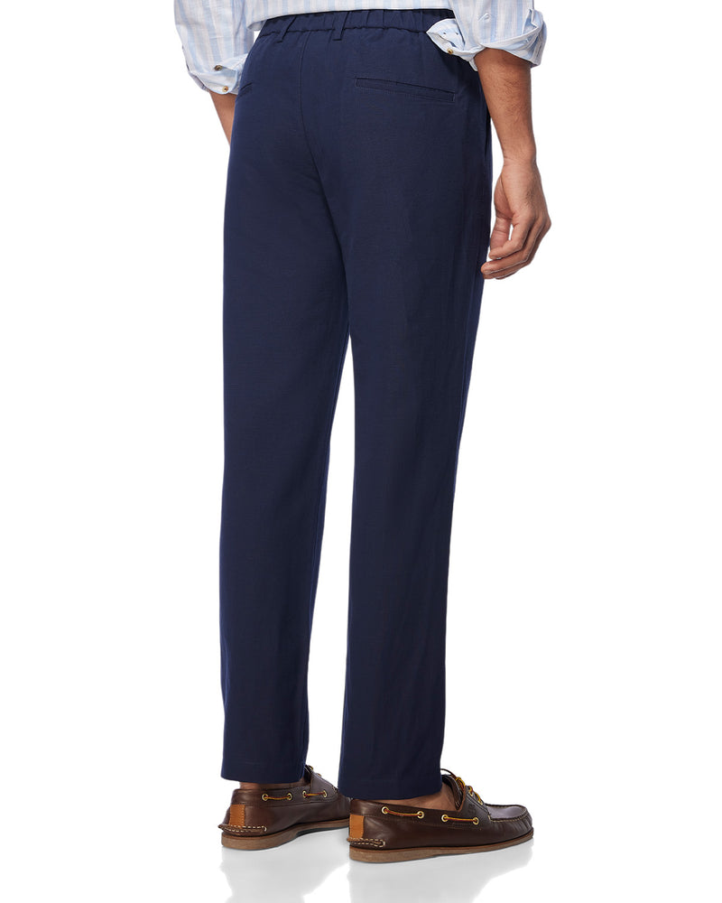 Summerscape Cotton Linen Pants - Navy