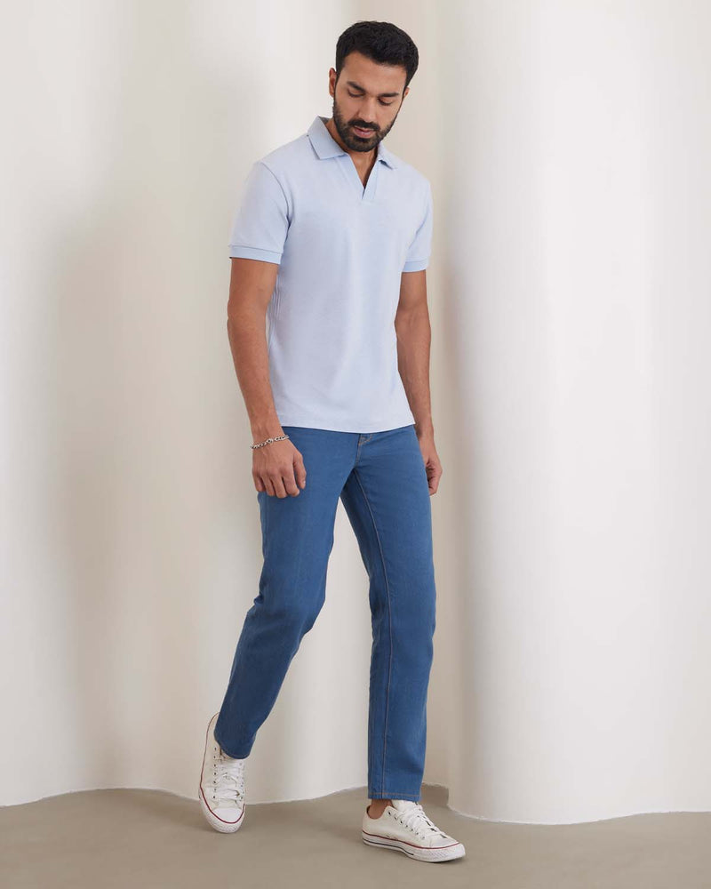 Signature Johnny Polo T-Shirt - Light Blue