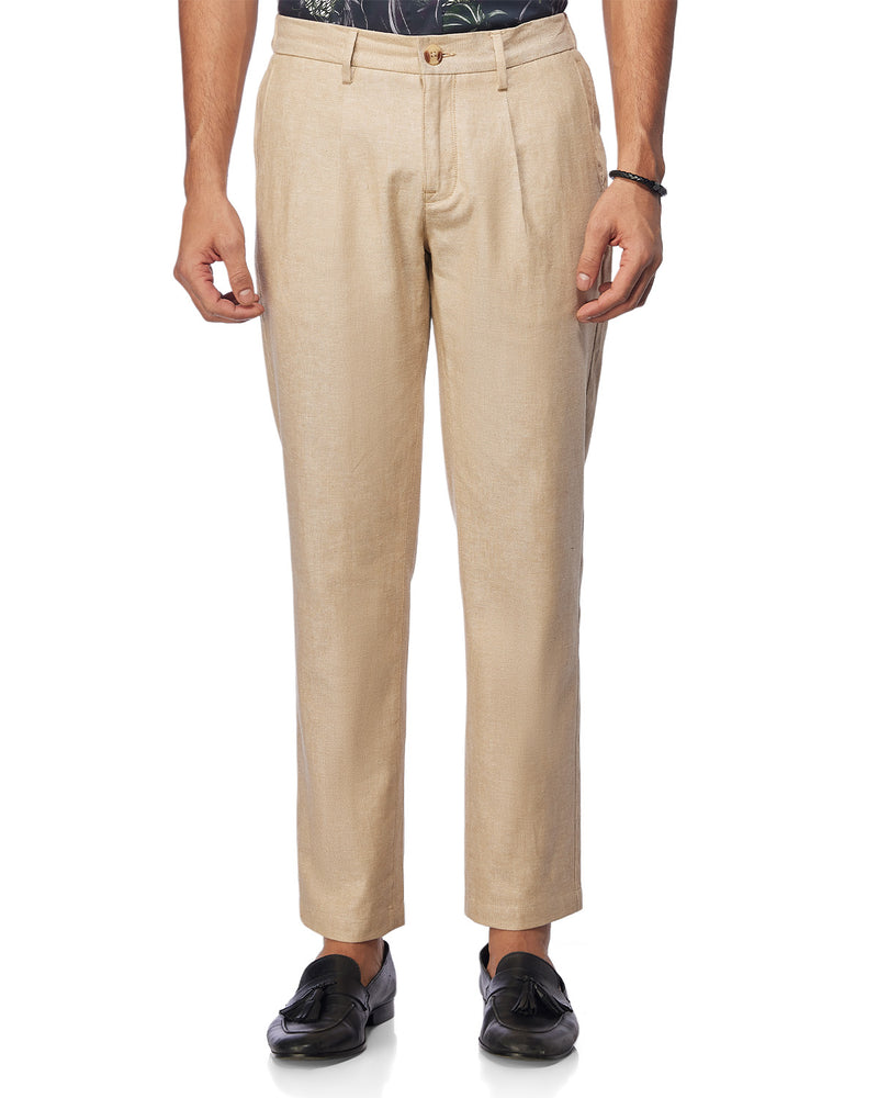 Summerscape Cotton Linen Pants  - Beige