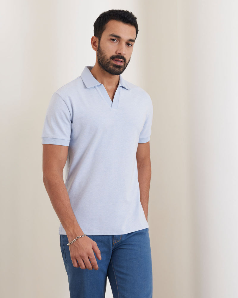 Signature Johnny Polo T-Shirt - Light Blue