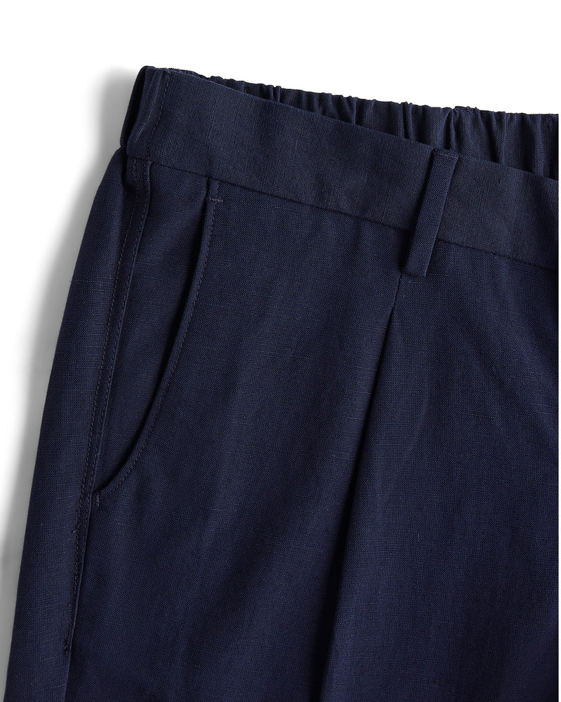 Summerscape Cotton Linen Pants - Navy