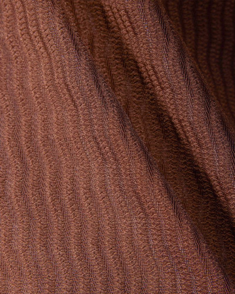 Brown Dobby Knit Shirt