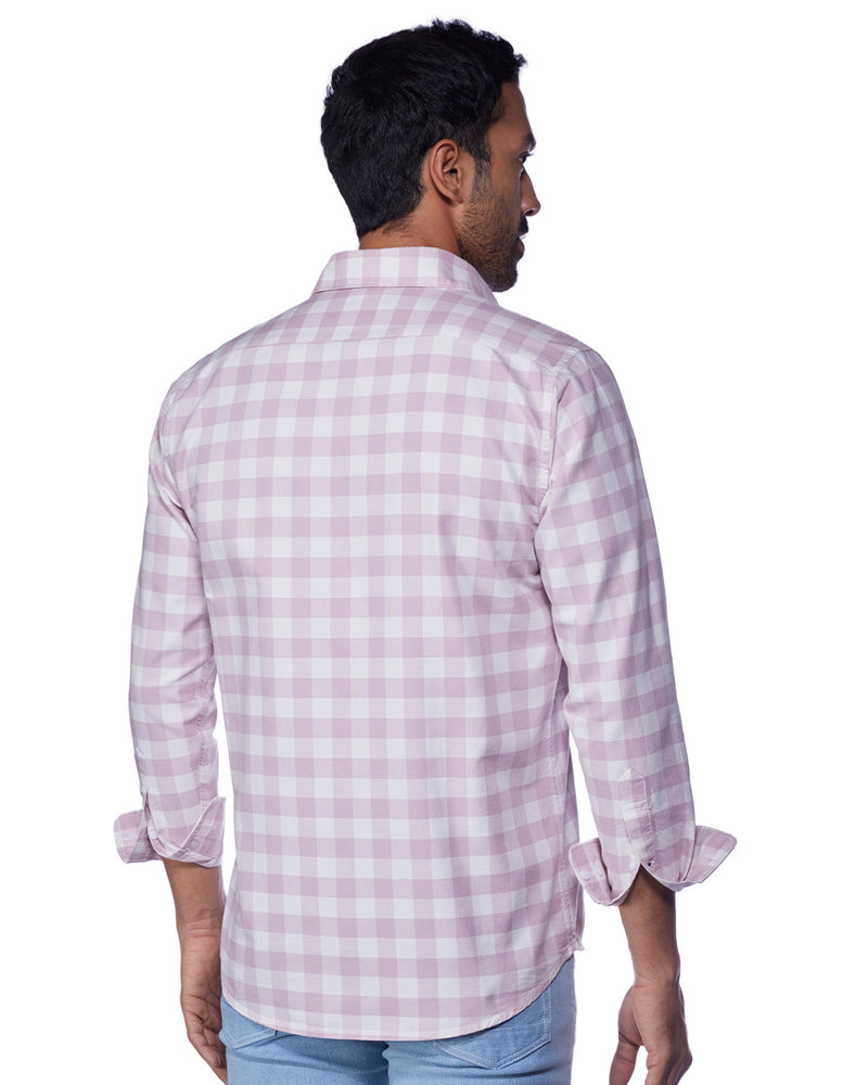 Pink Oxford Checked Shirt