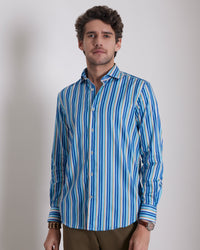 Multicoloured Twill Striped Shirt