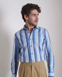 Blue Oxford Striped Shirt