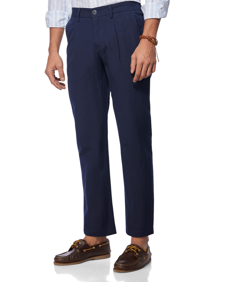 Summerscape Cotton Linen Pants - Navy