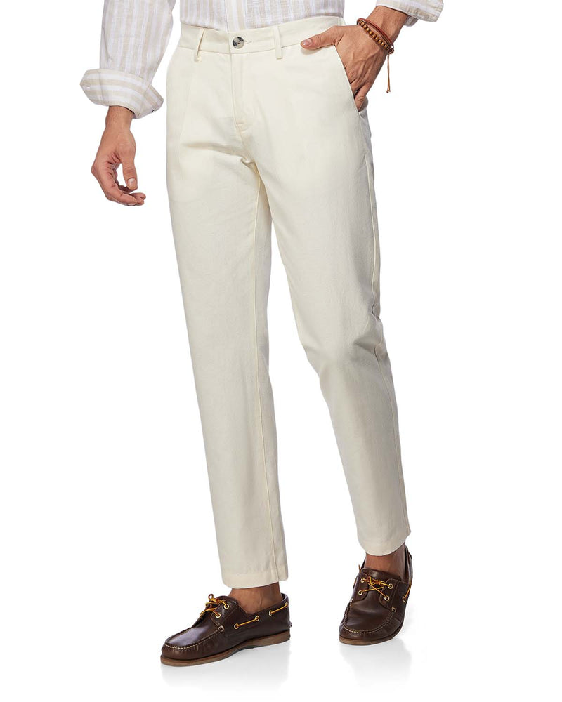 Summerscape Cotton Linen Pants - Off White