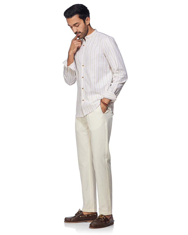 Summerscape Cotton Linen Pants - Off White