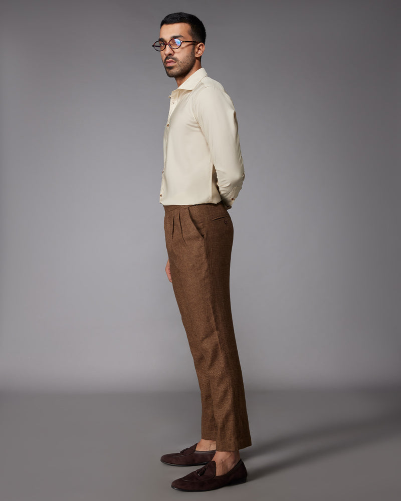 Beige Lyocell Twill Shirt