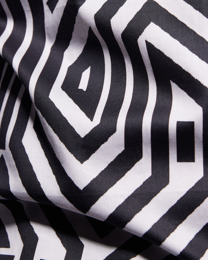 Black & White Line Printed Shirt