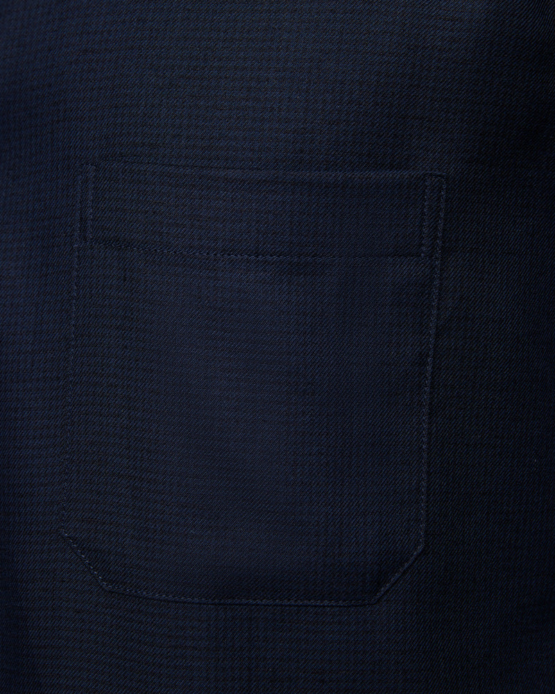 Blue Cotton Twill Shirt