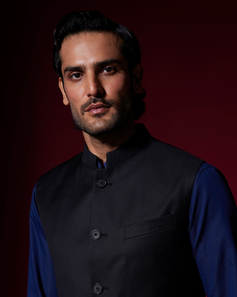 Twilight Nehru Jacket - Black