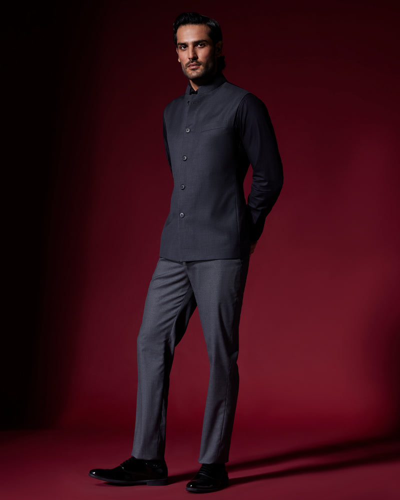 Astra Nehru Jacket - Dark Grey