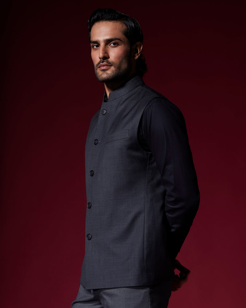 Astra Nehru Jacket - Dark Grey