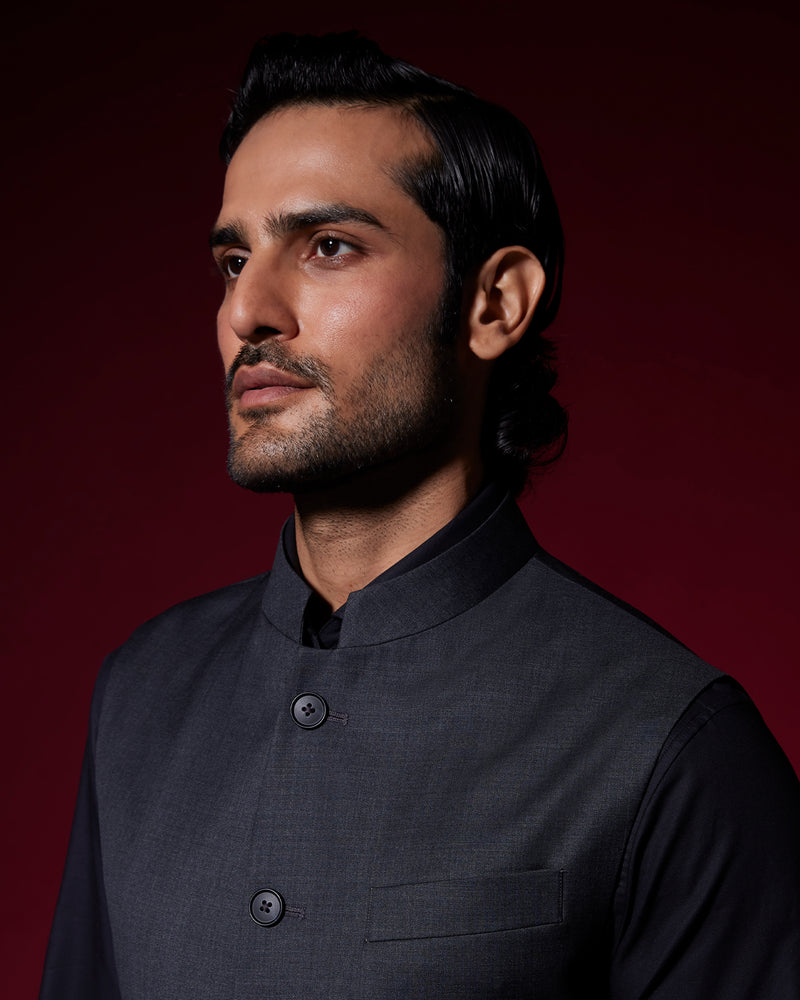 Astra Nehru Jacket - Dark Grey