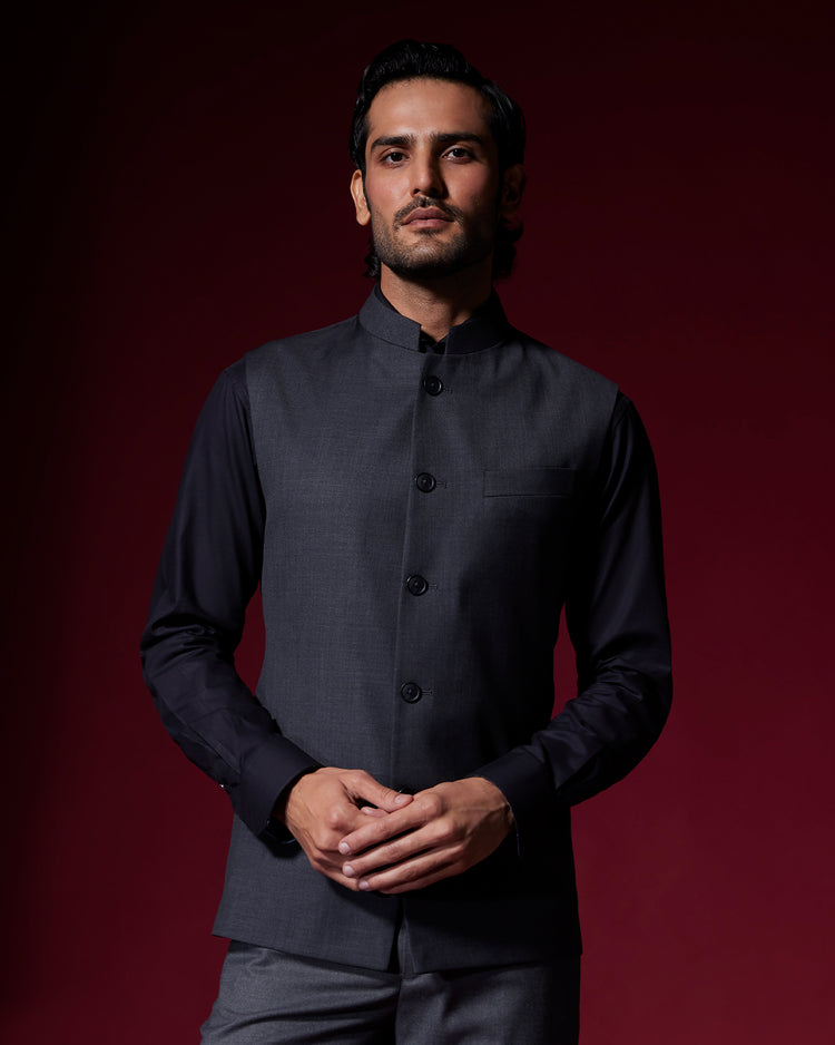 Astra Nehru Jacket - Dark Grey