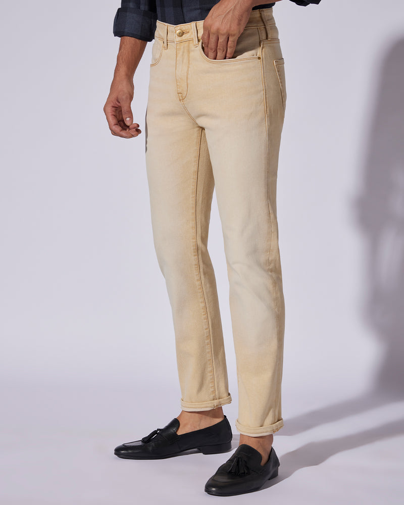 Amber Fade Stretch Jeans - Beige