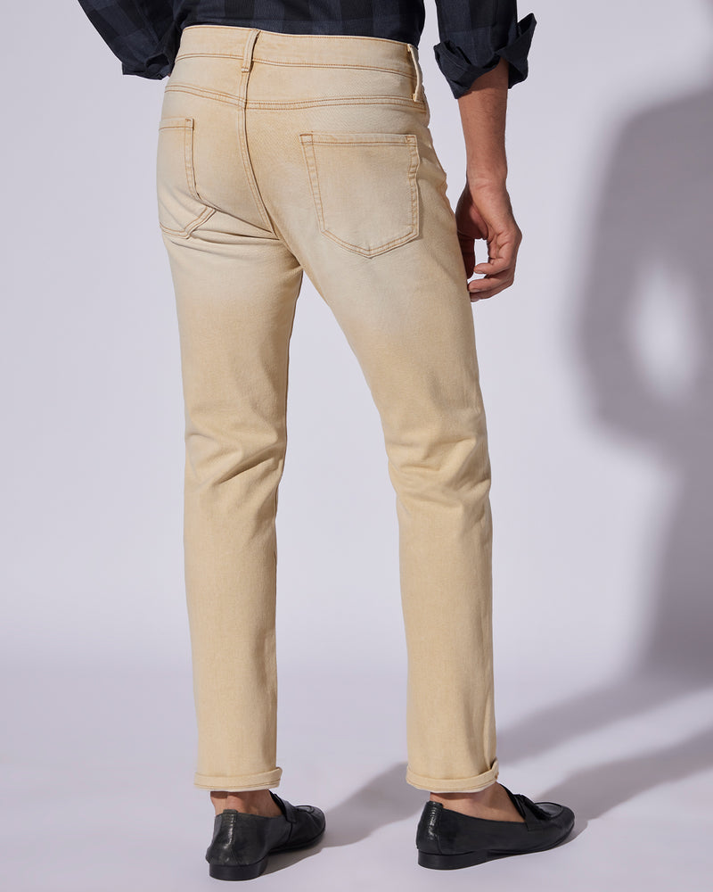 Amber Fade Stretch Jeans - Beige