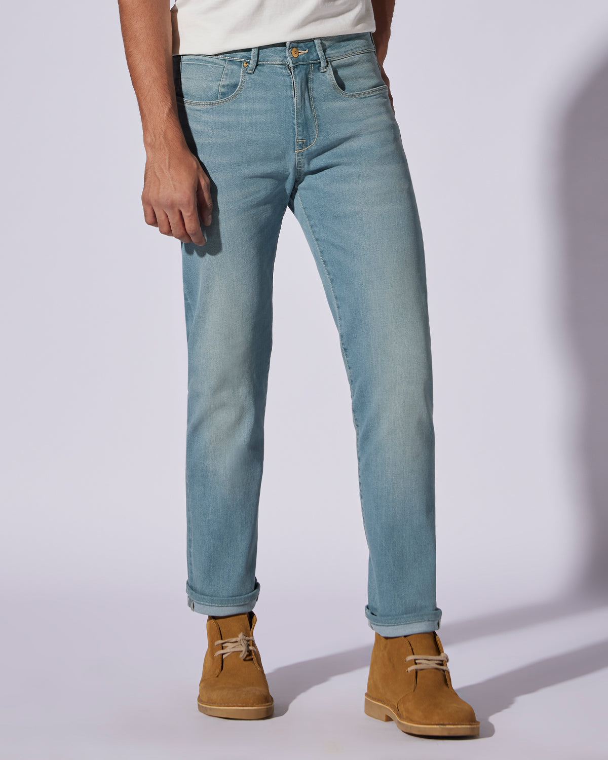 Old World Indigo Stretch Jeans - Light Blue