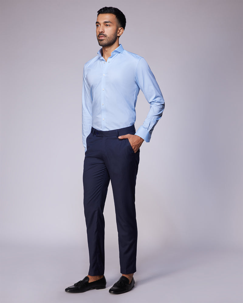 Capstone Blended Wool Dress Pants - Navy