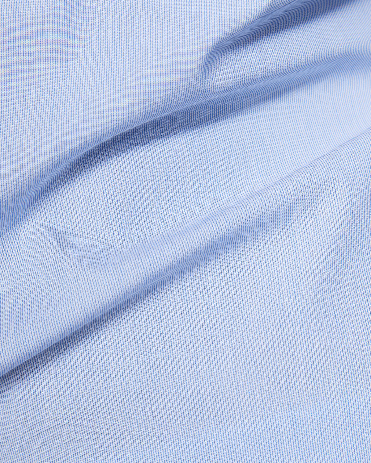 Cotton Pinstriped Shirt - Blue & White