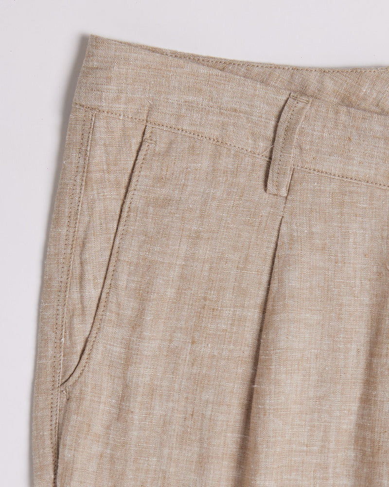 Elegant Linen Pants - Beige