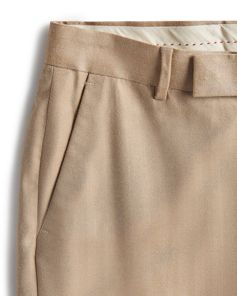 Hart Blended Wool Dress Pants - Beige