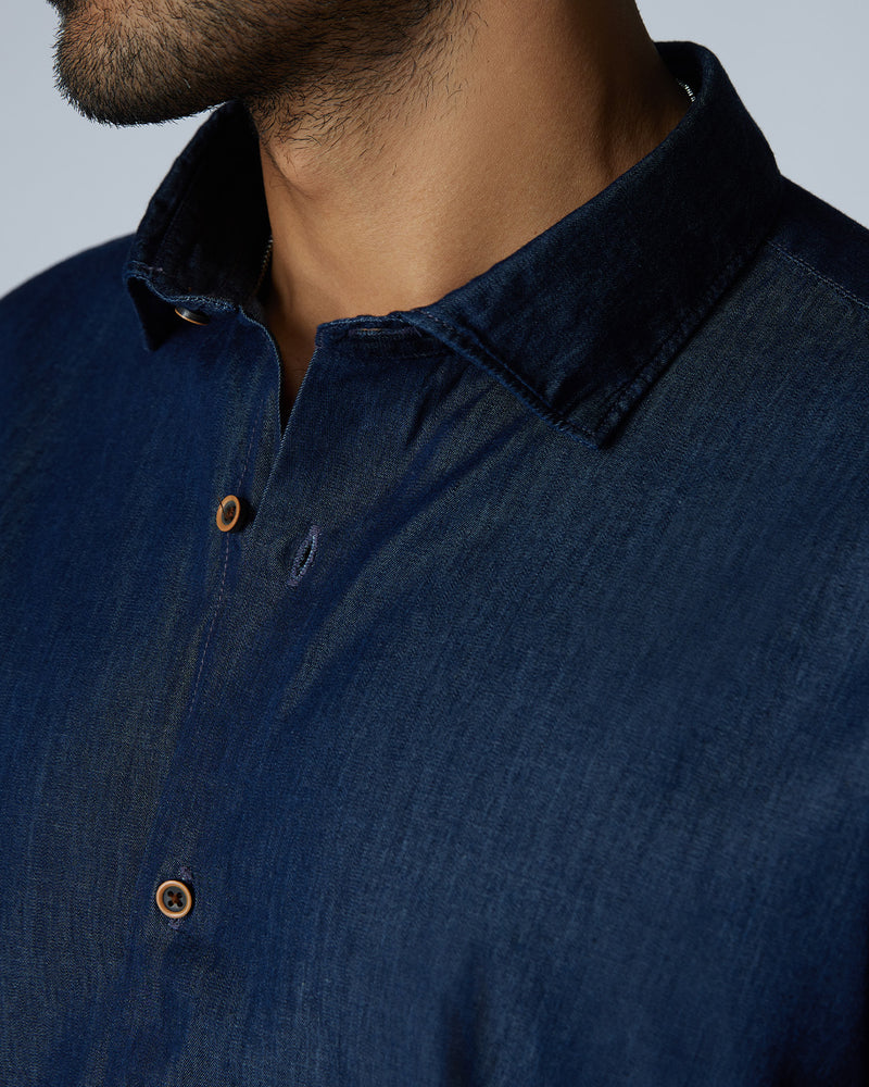 Dark Blue Denim Shirt