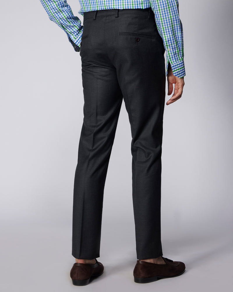 Milford Blended Wool Dress Pants - Dark Grey