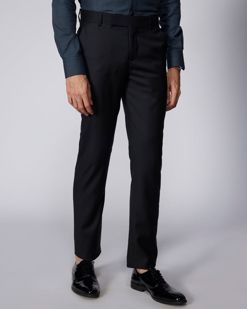 Cresta Blended Wool Dress Pants - Black