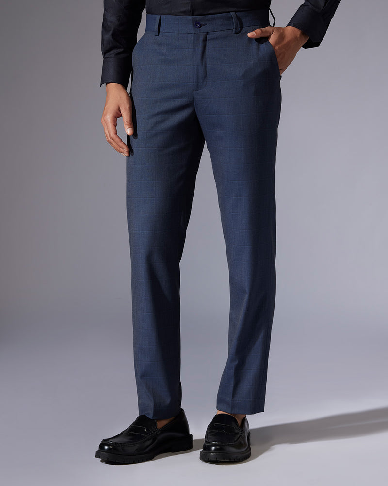 Evoque Stretch Dress Pants - Dark Blue