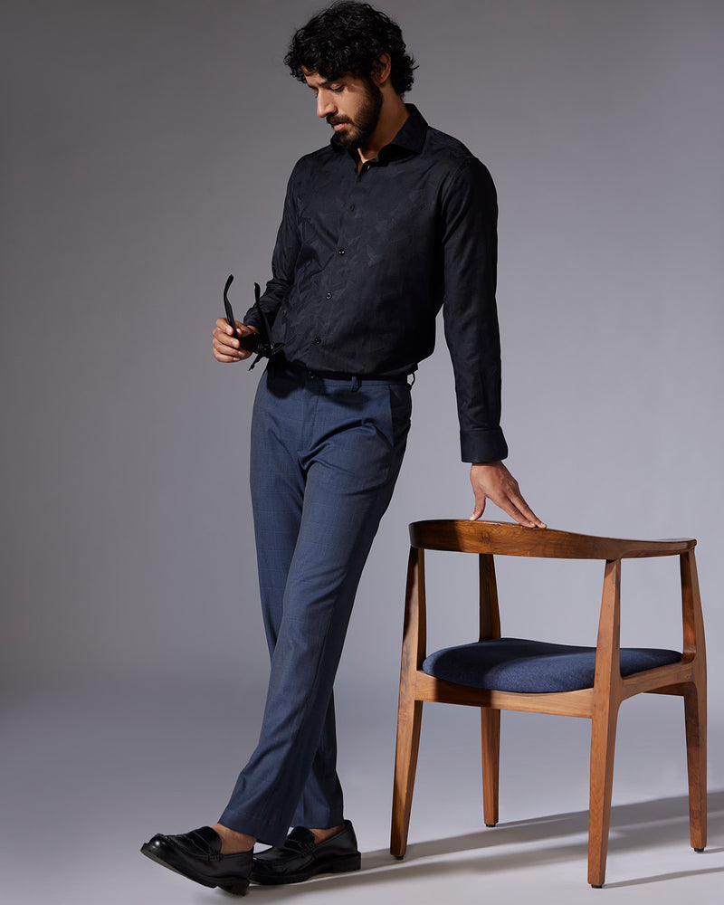 Evoque Stretch Dress Pants - Dark Blue