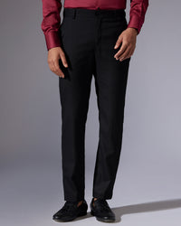 Elixir Self-Striped Dress Pants - Black