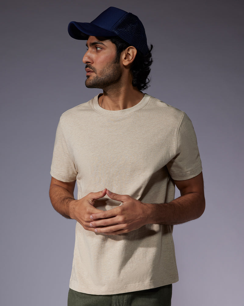 Luxe Glider T-Shirt - Beige