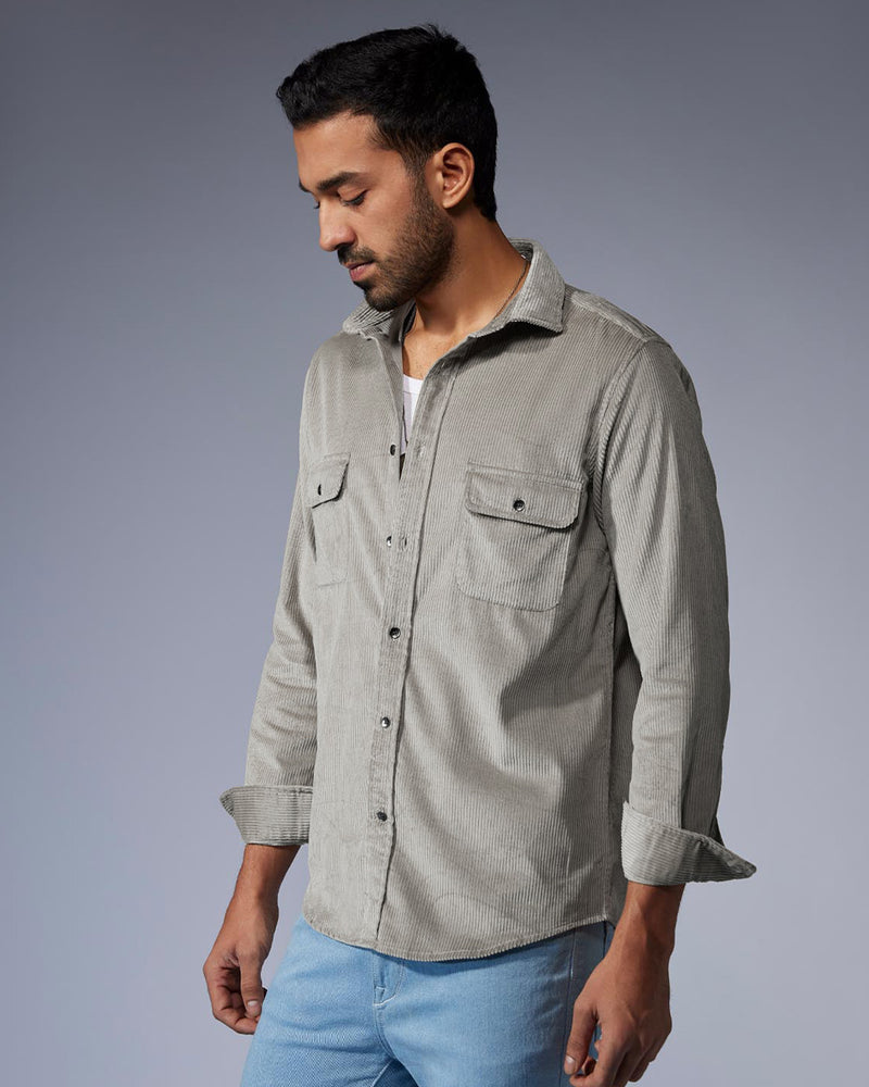 Grey Corduroy Shirt